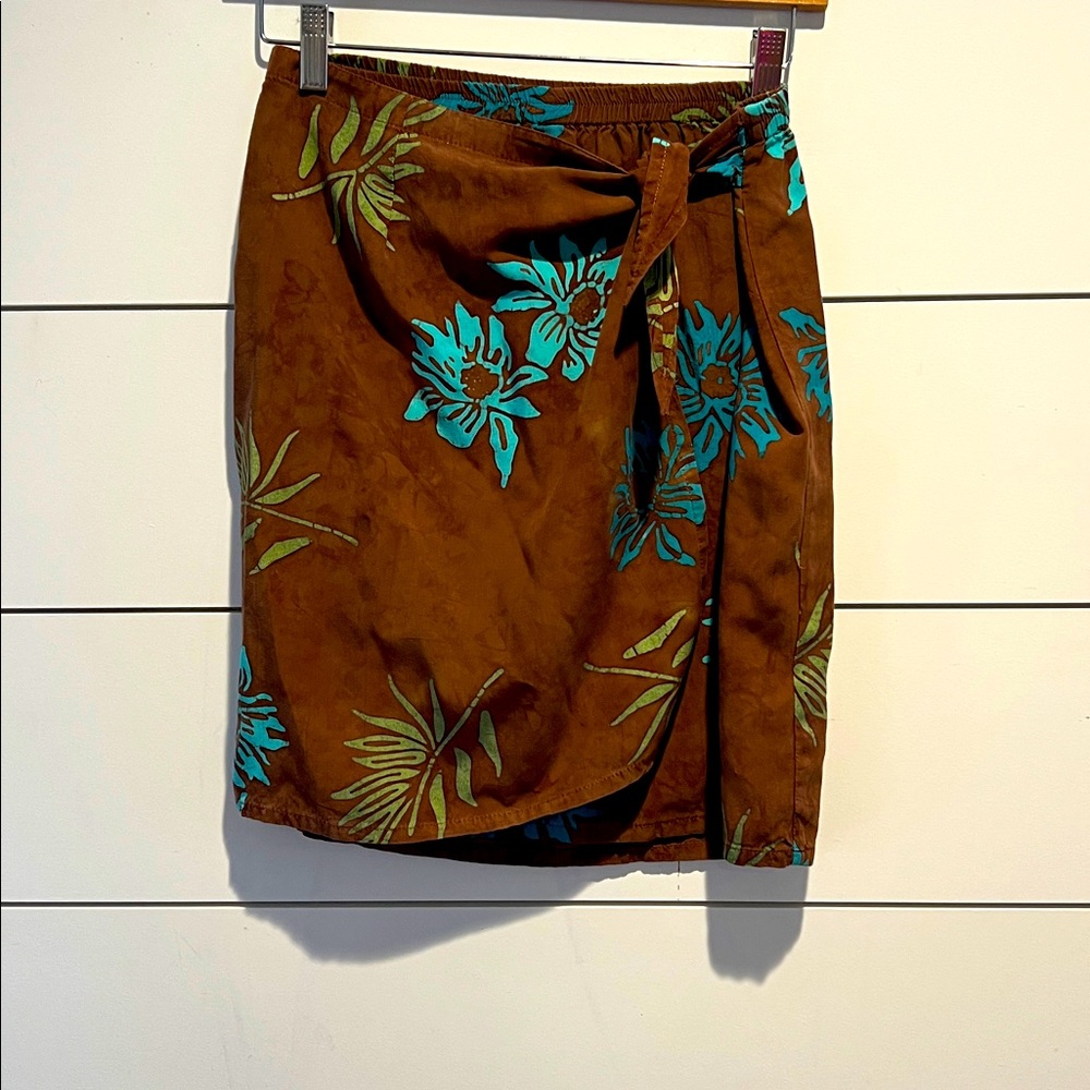 Nomadic Traders partial wrap Skirt Womens Size S Floral Multi Colored